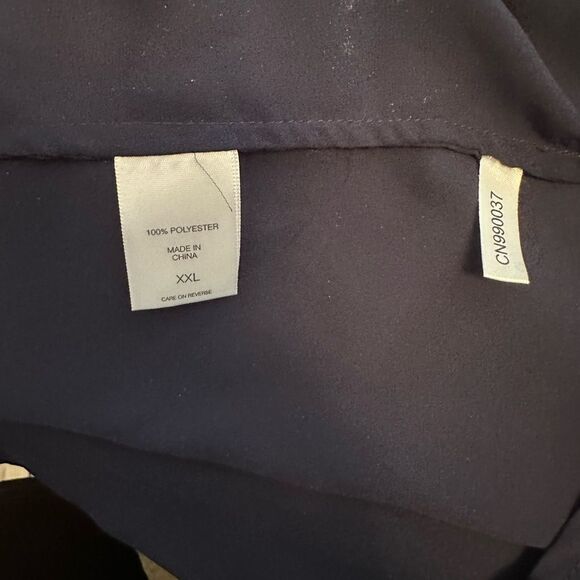 SOHO Elegant Navy Blue Blouse - Picture 7 of 8